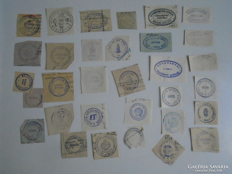 D202384 DÉVAVÁNYA régi bélyegző-lenyomatok  32 db.   kb 1900-1950's