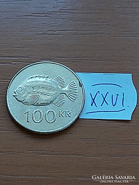 Iceland 100 kroner 2011 nickel-brass, sea hare fish xxvi