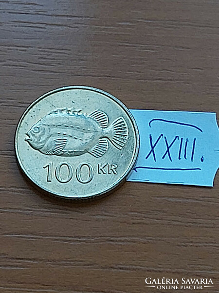 Iceland 100 kroner 2011 nickel-brass, sea hare fish xxiii