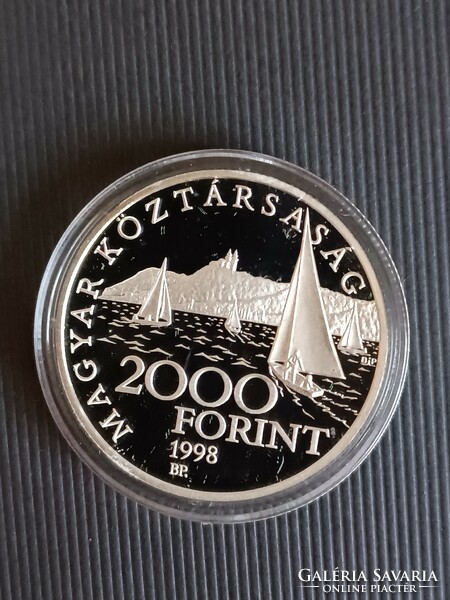 2000 HUF 1998. Annual Balaton ships - phoenix silver commemorative coin