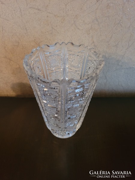 Antique lead crystal vase, 16 cm