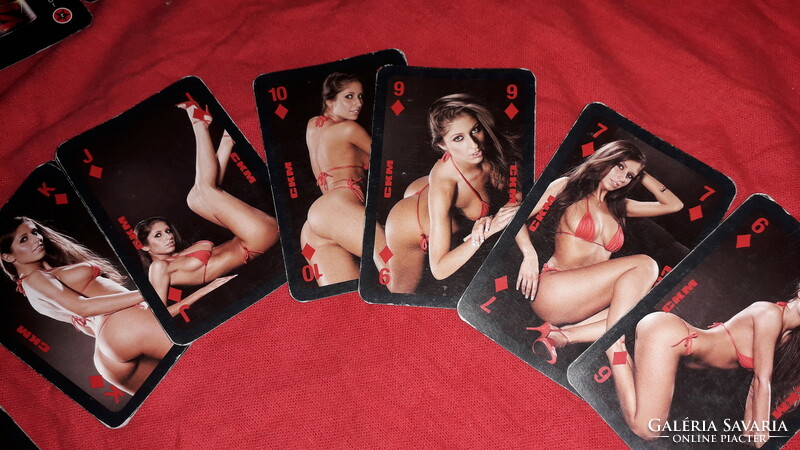 Retro CKM -AXE fürdőruhás szexi francia römi kártya pakli dobozával a képek szerint