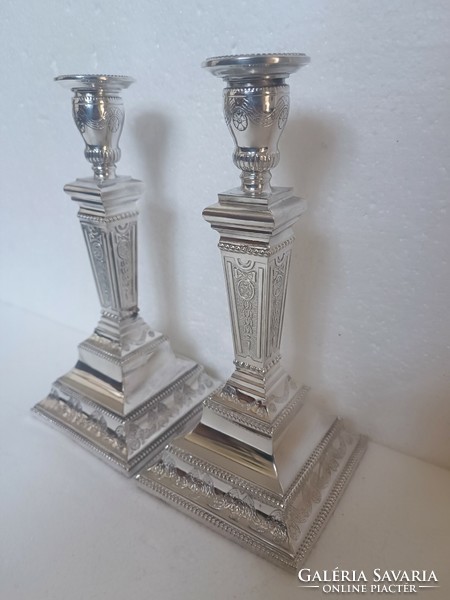 Pair of silver candlesticks 925 sterling silver silver for export 60-70 years 390gr
