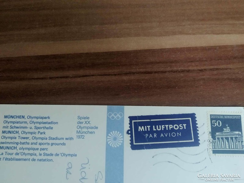 Régi képeslap, München, XX. olimpiai játékok, 1972, használt