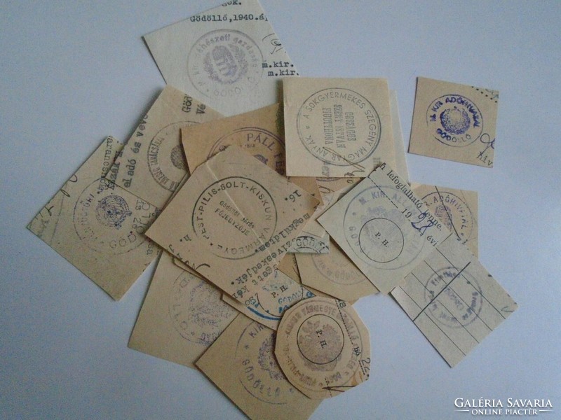 D202369 GÖDÖLLŐ  régi bélyegző-lenyomatok 20 db.   kb 1900-1950's