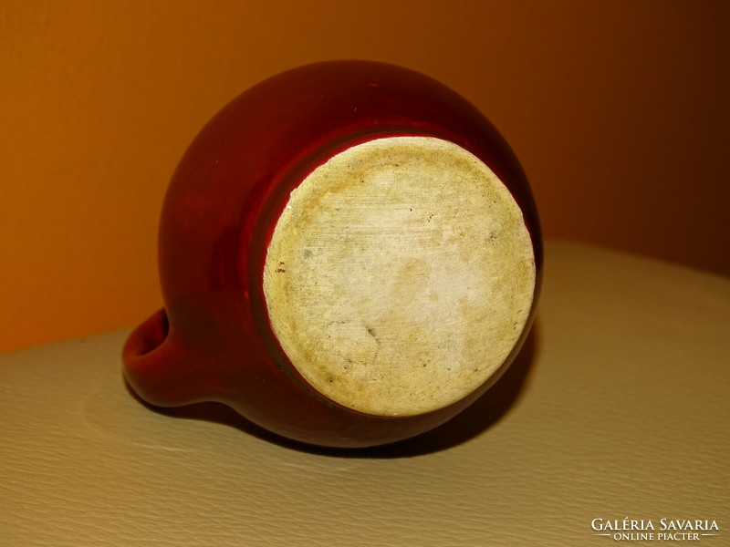 Zsolnay? Oxen glazed small jug 8.5 cm !!!