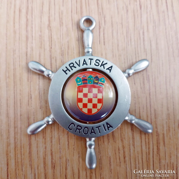 Hrvatska Croatia átfordítható kulcstartó (Horvátország)