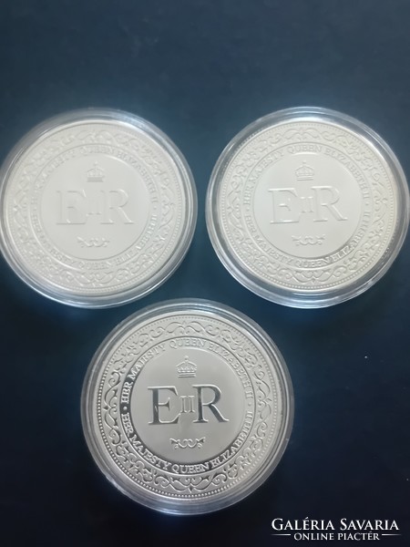 Queen Elizabeth silver metal coin