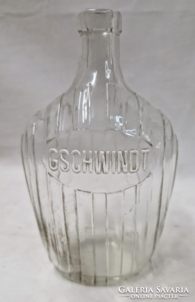 Gschwindt old thick-walled liquor bottle, clean, perfect condition