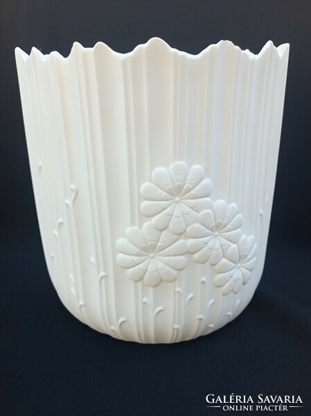 Hófehér AK Kaiser M.Frey 1337 Bisquit porcelán váza nagy méret