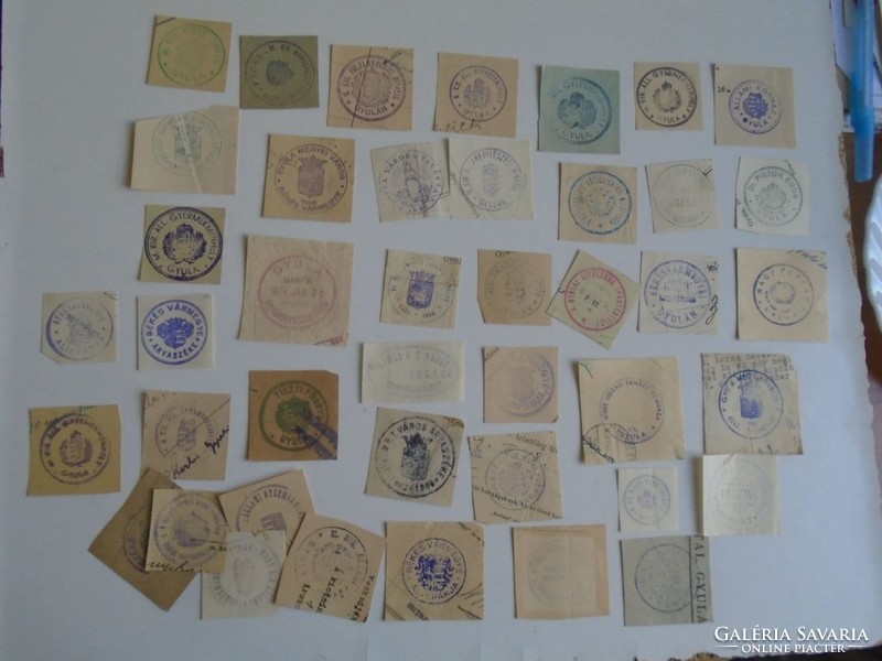 D202364 Gyula old stamp impressions 42 pcs. About 1900-1950's