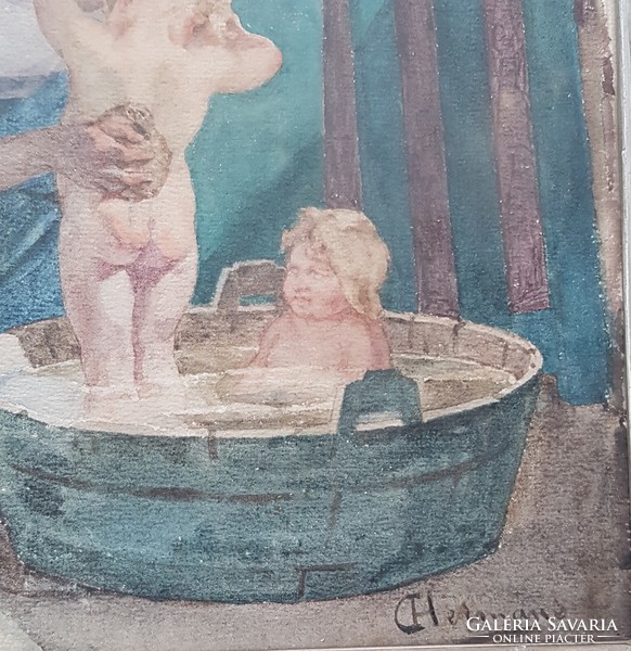 C. Hermann : A gyerekek fürdetése