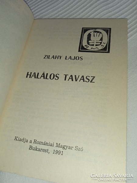 Zilahy Lajos - Halálos tavasz - Romániai Magyar Szó, 1991