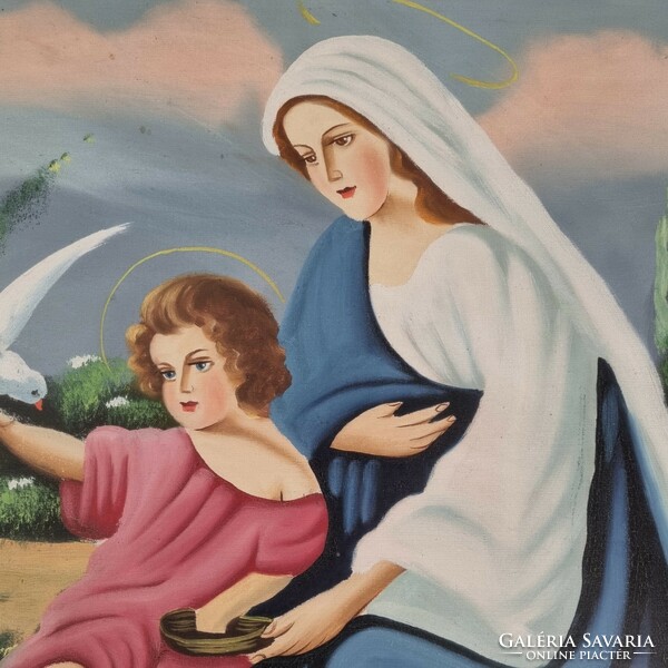 Mária a gyermek Jézussal - nagyméretű festmény