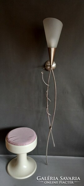 Hatalmas design nikkelezett fali lámpa. 162 cm. Alkudható!