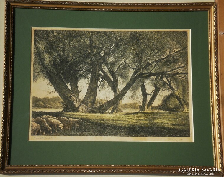 Zoltán Kaveczky (1897–1965): willow trees on the banks of the Tisza