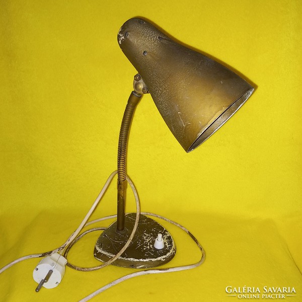 Working, old, metal workshop lamp, table lamp, wall lamp, desk lamp.