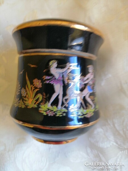 Greek gilded cosmetic jar is beautiful