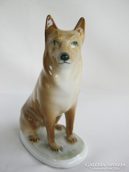 Zsolnay porcelain German Shepherd dog