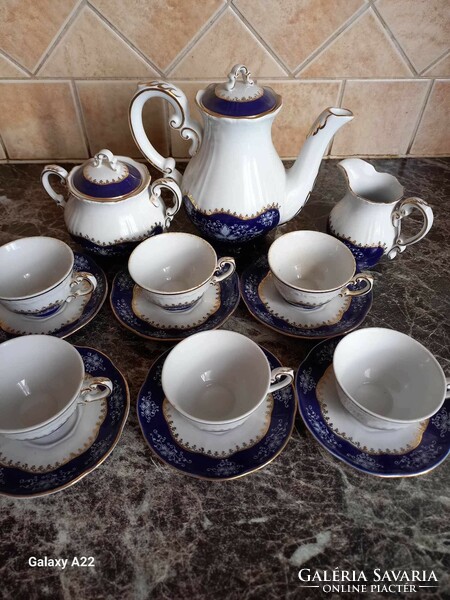 Zsolnay pompaduer 6-person coffee set for sale in perfect, unused condition.