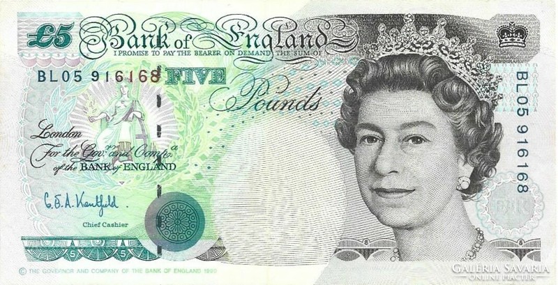 5 font pound 1966-70 Kentfield  Anglia