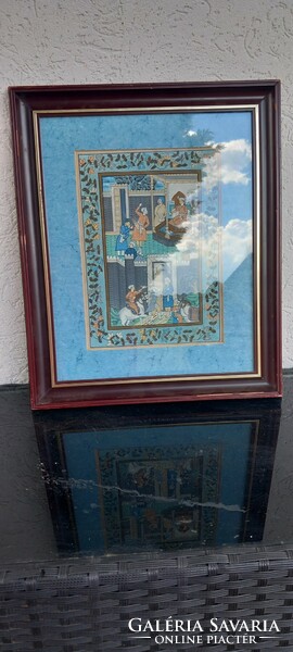 Indian painting in wooden frame, negotiable design