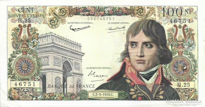 100 French francs 1959 France rare napoleon