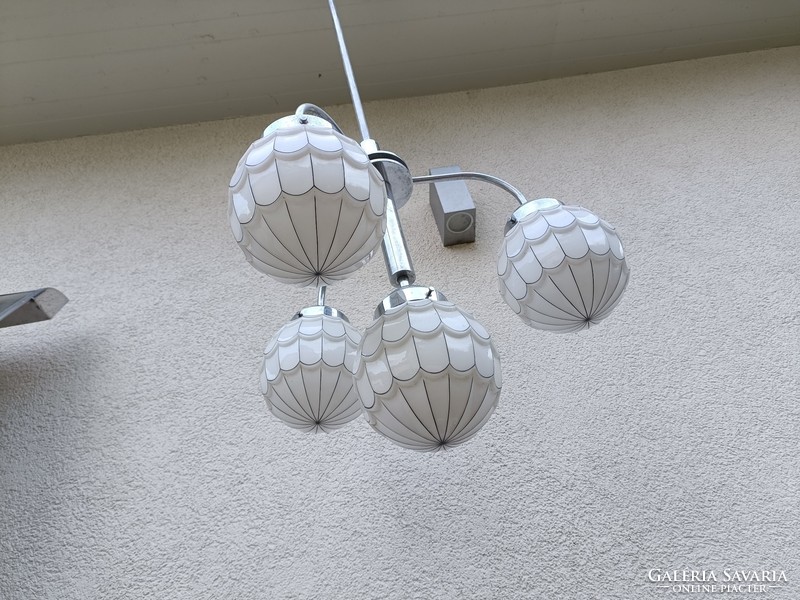 Art deco ceiling lamp chrome rarity