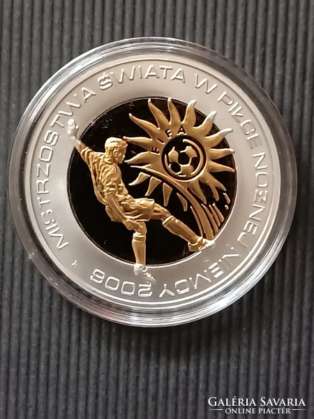 10 zloty 2006 - Labdarúgó világbajnokság - Ag/Au, Tanúsítvánnyal.