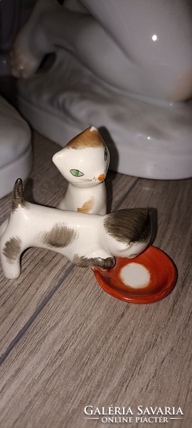 Ceramic pair of cats 6.5 cm