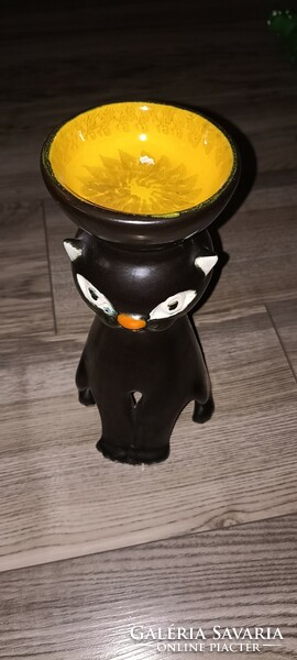Ceramic cat candle holder 24cm