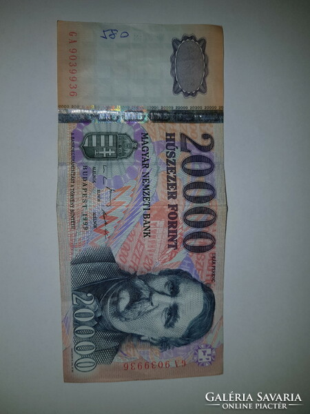 Twenty thousand HUF 20,000 banknotes 1999 in perfect condition