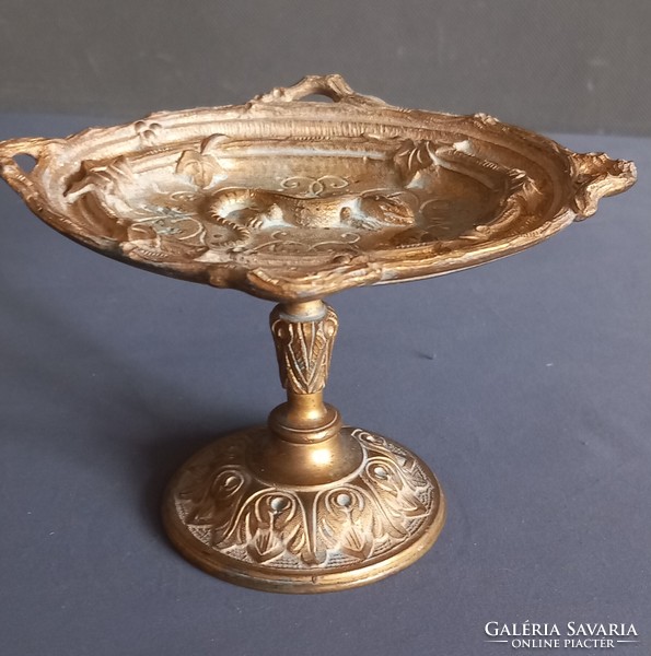 Vintage copper bowl salamander + fly negotiable art deco design