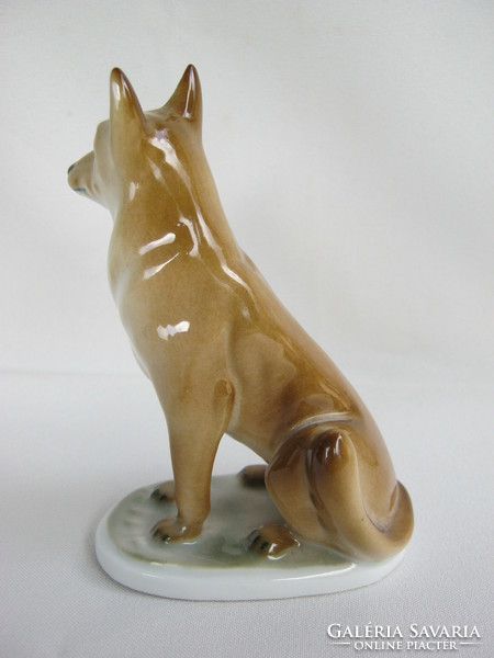 Zsolnay porcelain German Shepherd dog