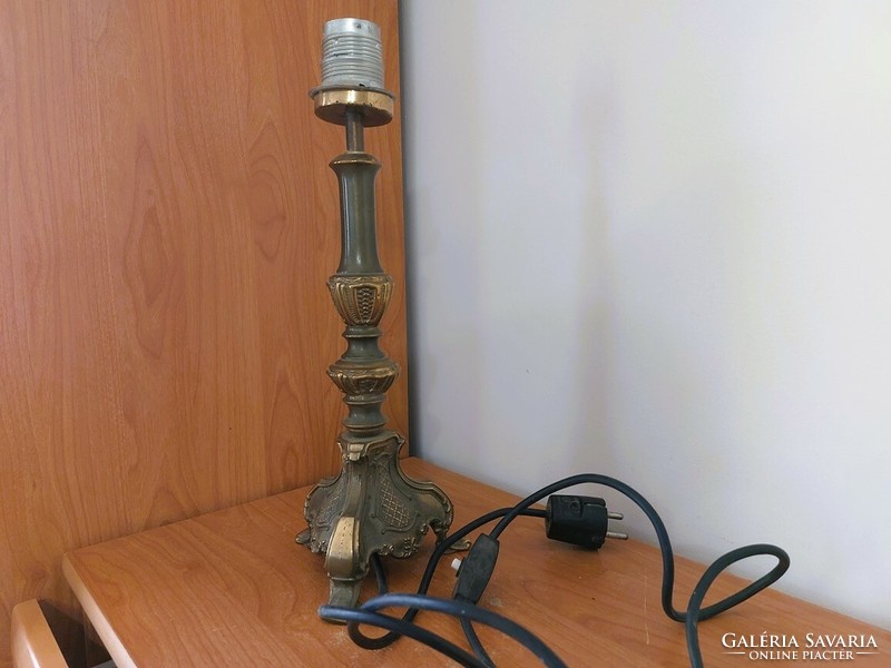 (K) very nice copper or bronze table lamp r