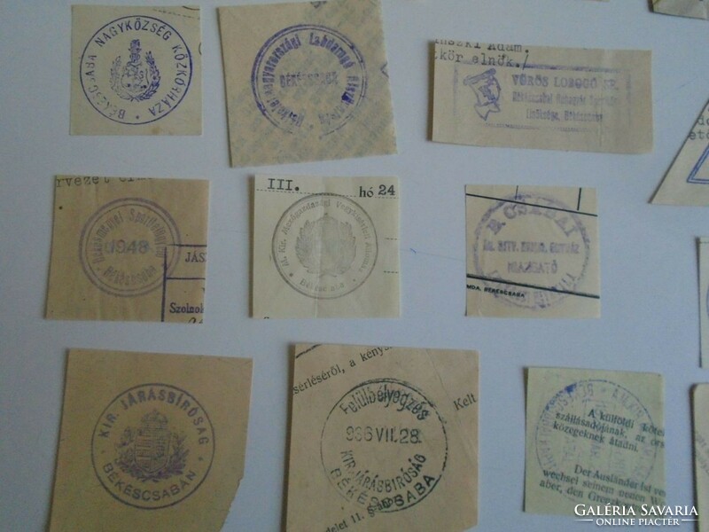 D202403 Békéscsaba old stamp impressions 25 pcs. About 1900-1950's
