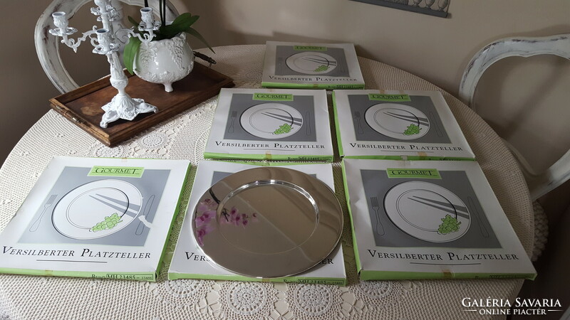 Gourmet silver plated coasters 6 pcs.