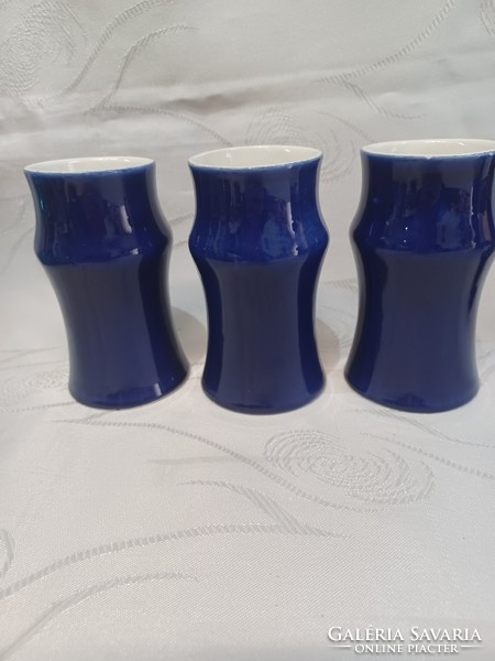 Kobalt kék Gránit kis vázák, a 3 darab egyben eladó
