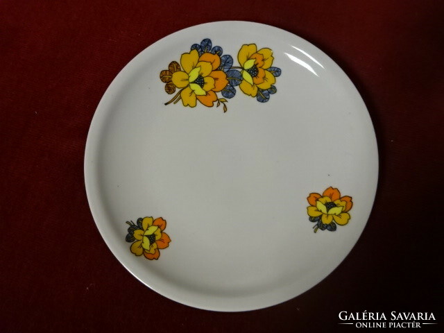 Alföldi porcelain small plate, flower pattern, diameter 17 cm. Jokai.
