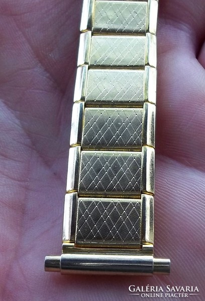 (New) vintage quality gold-plated spring watch strap