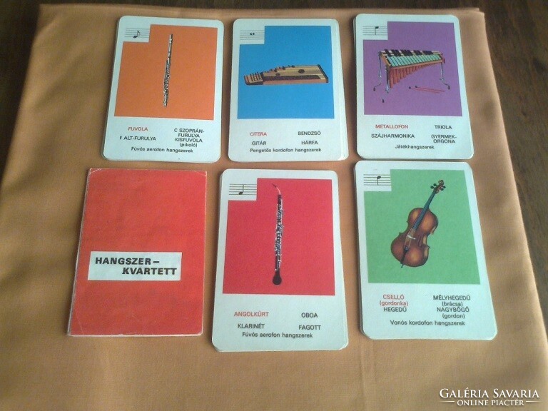 Retró gyermekkártya - hangszerkvartett (a "70-es évekből)