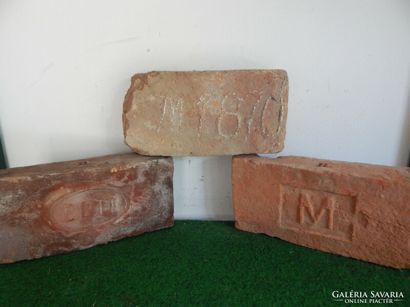 Antique year and monogrammed bricks,,1870,,edtt, and m,,,,nr 22.