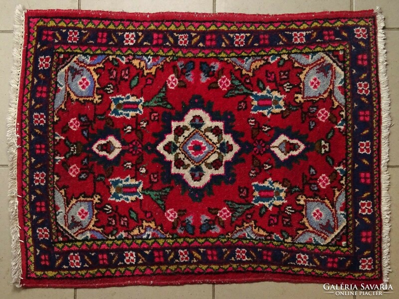 1R154 old small hand-woven bed mat 60 x 80 cm