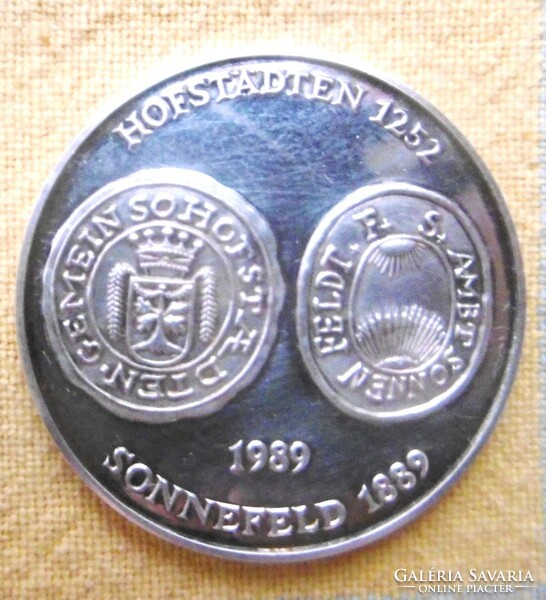 Silver commemorative medal sonnenfeld 100 years 1889 pp unc certi