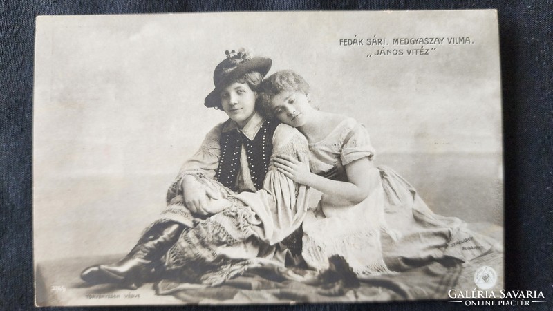 Fedák sari diva prima donna Medgyaszay Vilma 1905 photo sheet János vítez corn Jancsi strelisky photo