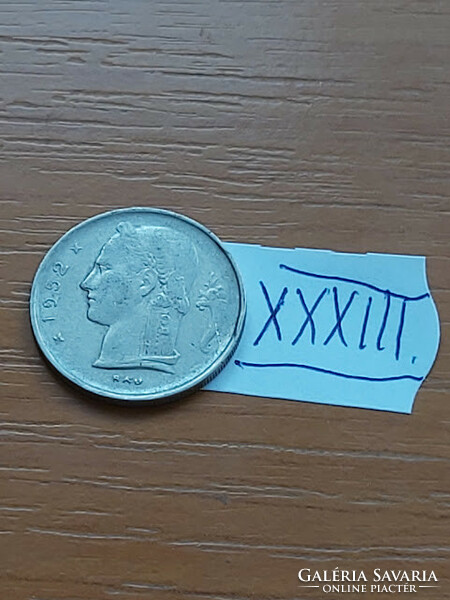 Belgium belgie 1 franc 1952 xxxiii