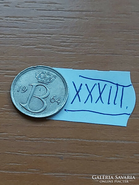 Belgium belgique 25 centimes 1964 xxxiii