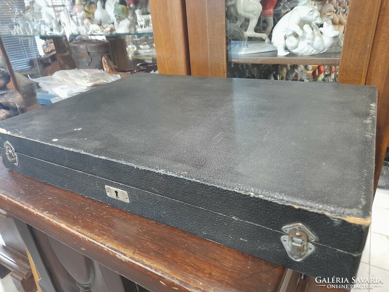 Old Bendorf alpaca 47-piece, tableware, tableware in a box.