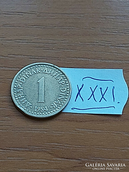 Yugoslavia 1 dinar 1984 nickel-brass xxxi