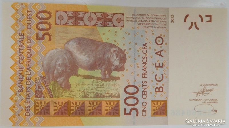 Nyugat Afrikai Államok / Szenegál/  500 francs 2012-23 UNC